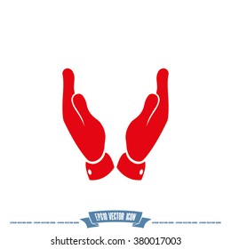 two hands illustration