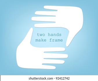 two hands make frame