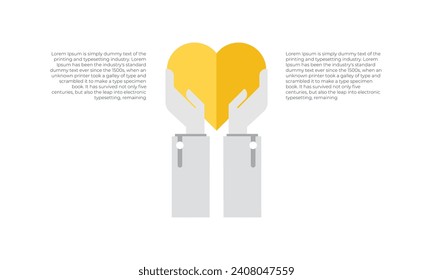 Two hands making heart sign. Love, romantic relationship concept. Isolated vector illustration flat style.