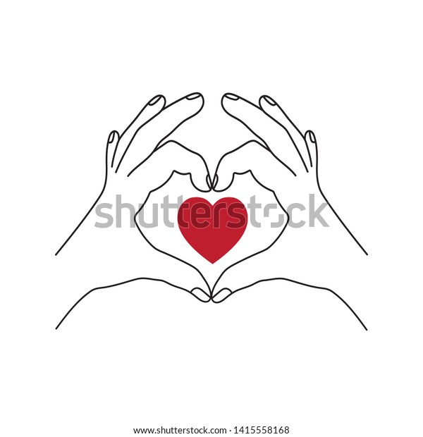 How To Draw Heart Hands Step By Step
