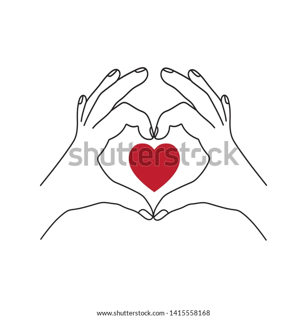 How To Draw Heart Hands Step By Step