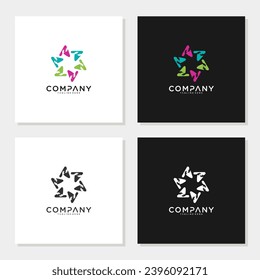 Two Hands On Letter Logo Design editable