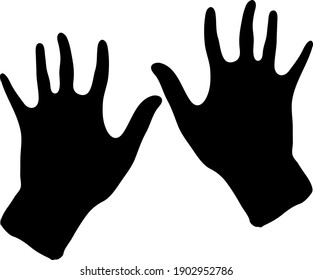 two hands on a white background vector art