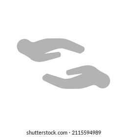 two hands on a white background, vector illustration