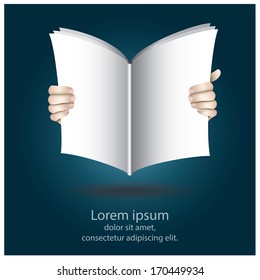 Two Hands Open The Book To Reading 