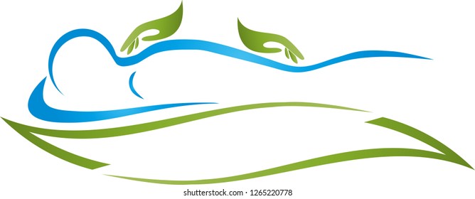 Two hands and person logo