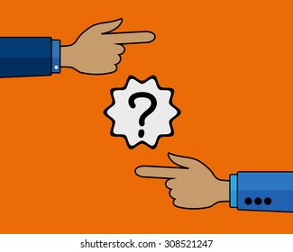 Two Hands Pointing Different Directions Stock Vector (Royalty Free ...