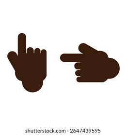 Two hands with pointing fingers, left and right, showing direction, spiritual guidance gesture, hand icon for pointing or indicating icon