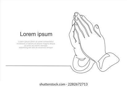 Two Hands Pressed Together in Prayer Position. Action for Prayer, Gratitude, Greeting and Thankful Isolated on White Background