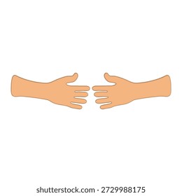 Duas Mãos Alcançando A Ilustração Uma Da Outra