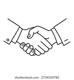Two hands shaking in a firm handshake symbolizing agreement and partnership.