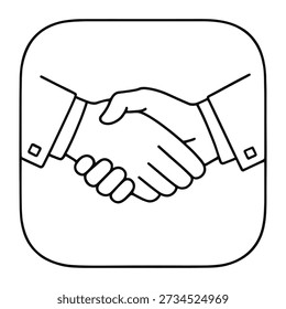 Two hands shaking in a firm handshake symbolizing agreement and partnership.