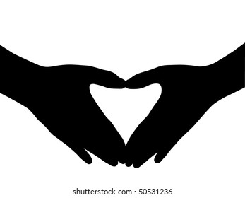 two hands symbol of love