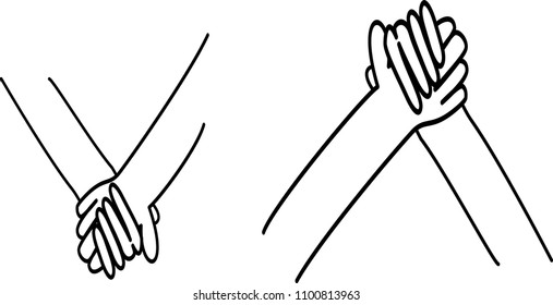 two hands together, show love, border, picture frame, person show harmony, love together, united, collaborative, used decorate the label, business cards, page decoration, romantic