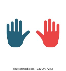 Two Hands Vector Glyph Two Color Icon For Personal And Commercial Use.
