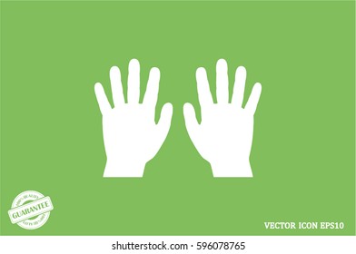 two hands vector icon