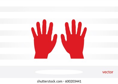 two hands vector icon