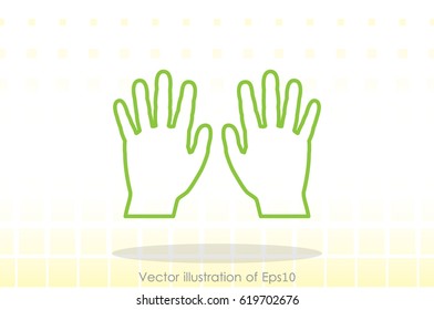 two hands vector icon
