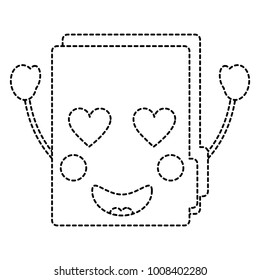 two happy folder file cartoon kawaii icon
