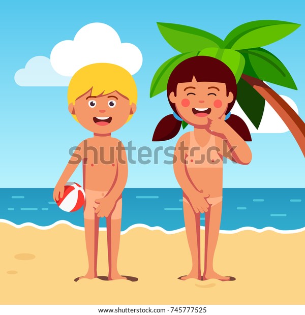 Kinder nackt strand Redbubble logo