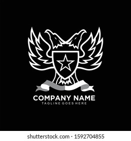 Eagle Logo Icon Vector Stock Vector (Royalty Free) 1213448200