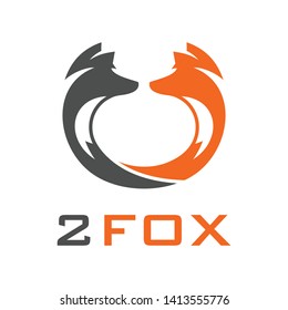 the two head fox logo your company