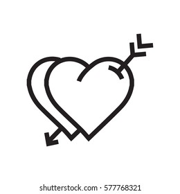  Two heart arrow icon