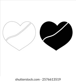 two heart with black and white theme