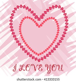 Two heart of the flower petals of the. I love you.  Recognition love