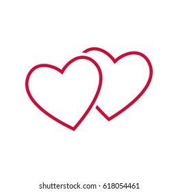 Two heart icon