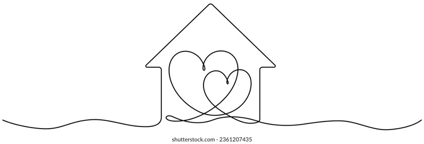 Two heart inside house