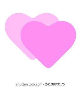 Two heart line icon. Romance, relationships, love, date, compliment. Vector icon for business and advertising