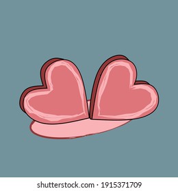 dos logos de corazón que significan una relación duradera