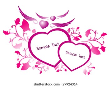 Two Heart Love Abstract design