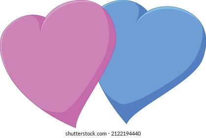 Two Heart vector art and illustration