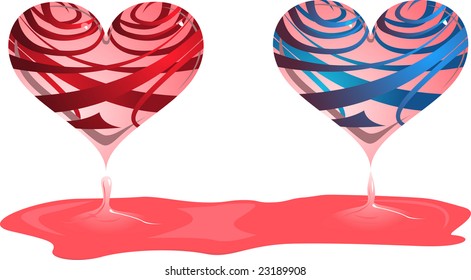 Two hearts born of a liquid