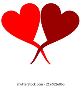 Dos corazones unidos se aman unos a otros