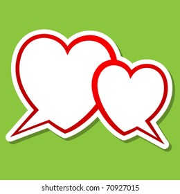 Two hearts bubble