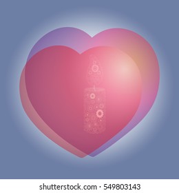Two hearts and candle compliments
Feast abstract author design romance card love air handmade object shadow vector illustration eps10 stock