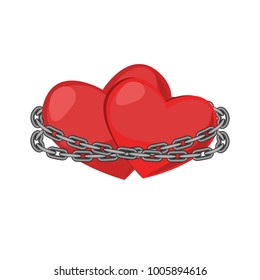 Two hearts in chains