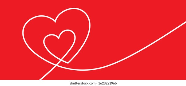 Two hearts concept background.  Valentine's day Vector illustration