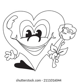 Two Hearts Continuous Line Drawing. Hearts Couple Trendy Minimalist Illustration.  Love Minimalist Contour Art. 