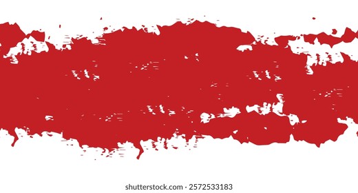 Two hearts are drawn on a red background. The hearts are white and have a brush stroke effect.