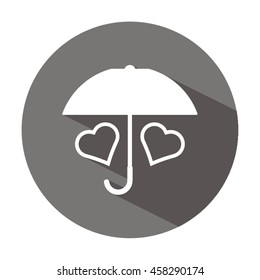  Two hearts  icon. Flat design.