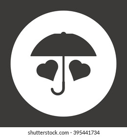  two hearts  icon, vector illustration. Flat design style