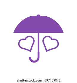  two hearts  icon, vector illustration. Flat design style