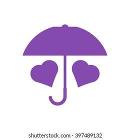  two hearts  icon, vector illustration. Flat design style