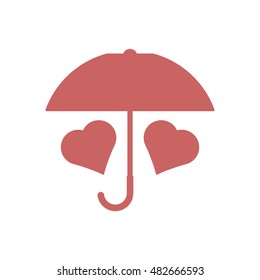  Two hearts  icon,vector. Flat design.