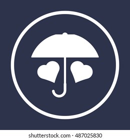  Two hearts  icon,vector. Flat design.