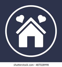  Two hearts icon,vector. Flat design.